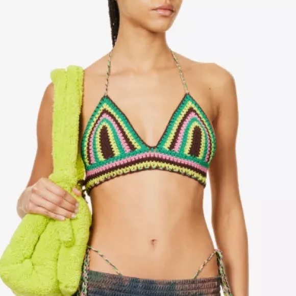 Frame x Julia Sarr Jamois Crochet Bikinj Top - Picture 1 of 5